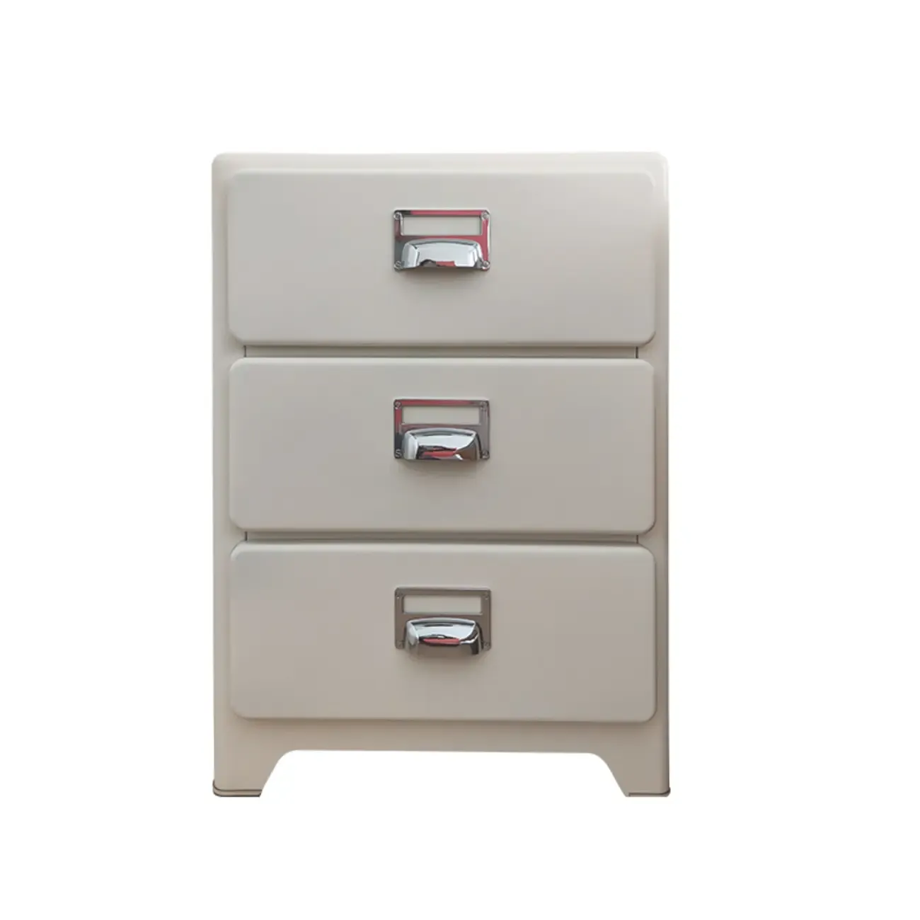 Scandinavian 3 Drawers Wood Nightstand with Legs