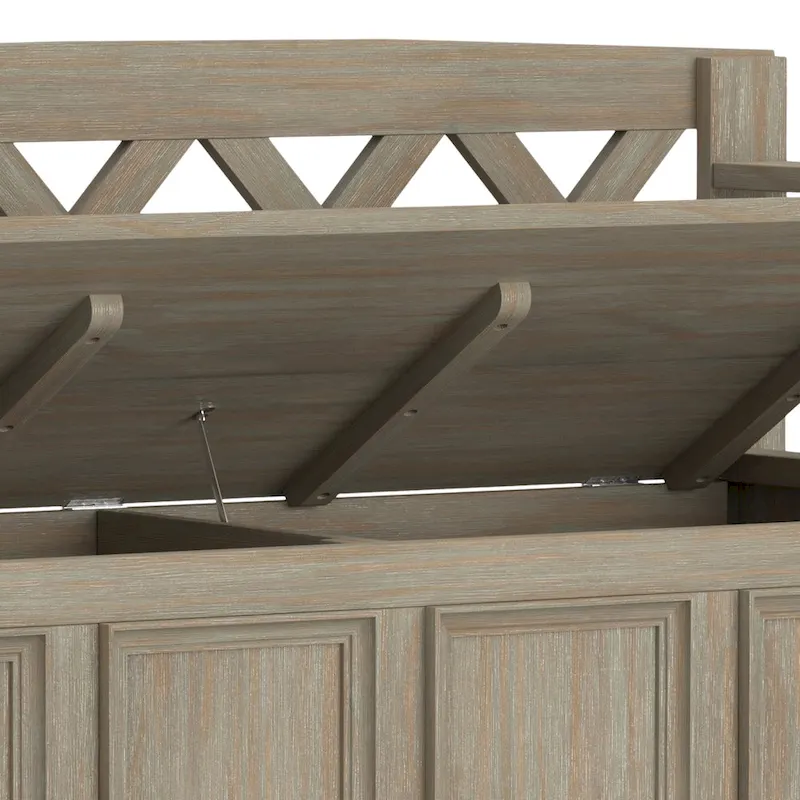 WYNDENHALL Halifax 48 inch Wide Solid Wood Transitional Entryway Bench - 48 Inches wide