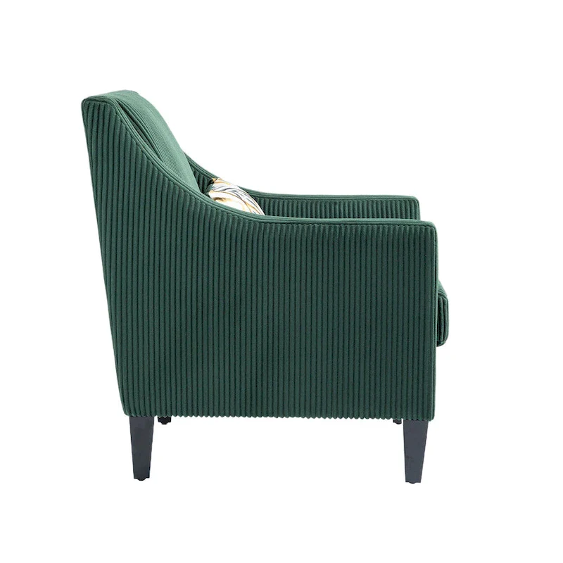 Emerald Modern 26.8  Arm Chair with Rubber Wood Legs