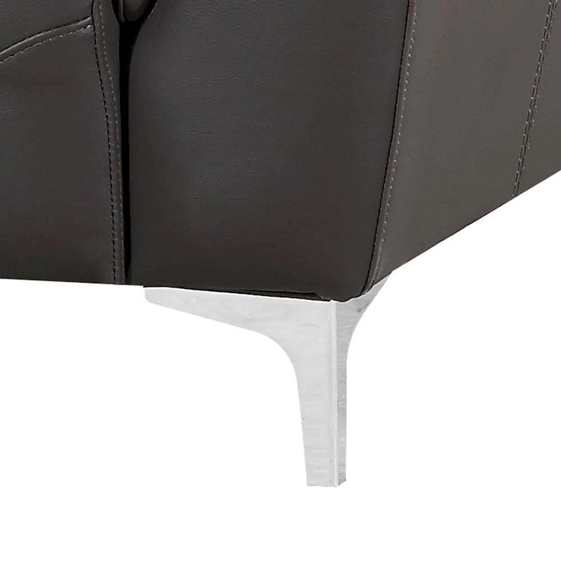 Strick & Bolton Vicente Grey Leather Gel 2-piece Living Room Set