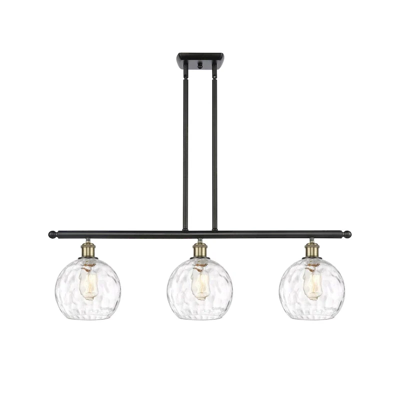 Innovations Lighting Athens Water Glass 3 Light 36  Island Light - 8  Shade