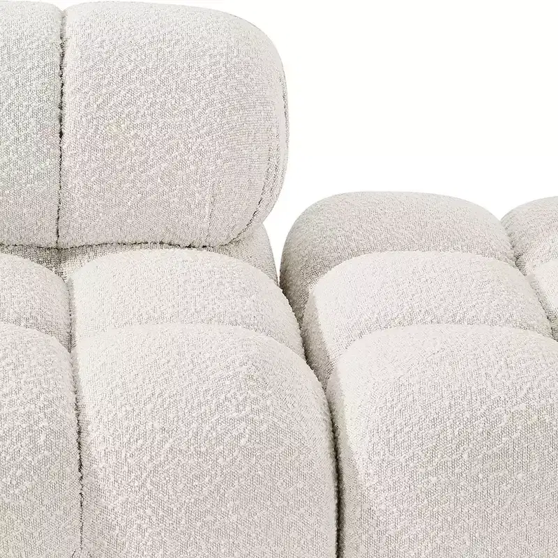 Meridian Furniture Ames 170 Boucle Fabric Upholstered 5pc. Modular Sofa