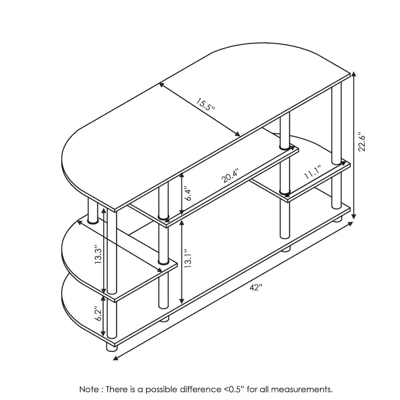Simple Design Corner TV Stand with Space-Saving Layout