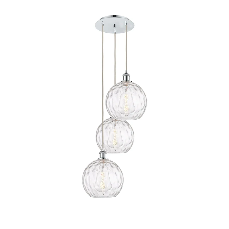 Innovations Lighting Athens Water Glass 3 Light 17  Multi-Pendant