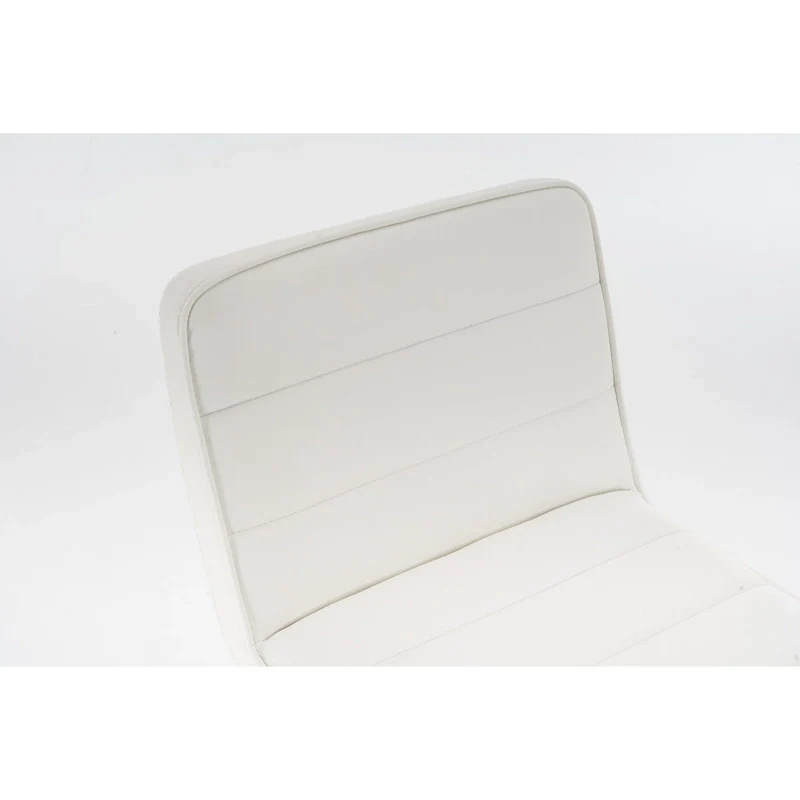 Black Faux Leather Counter Stool with Low Back