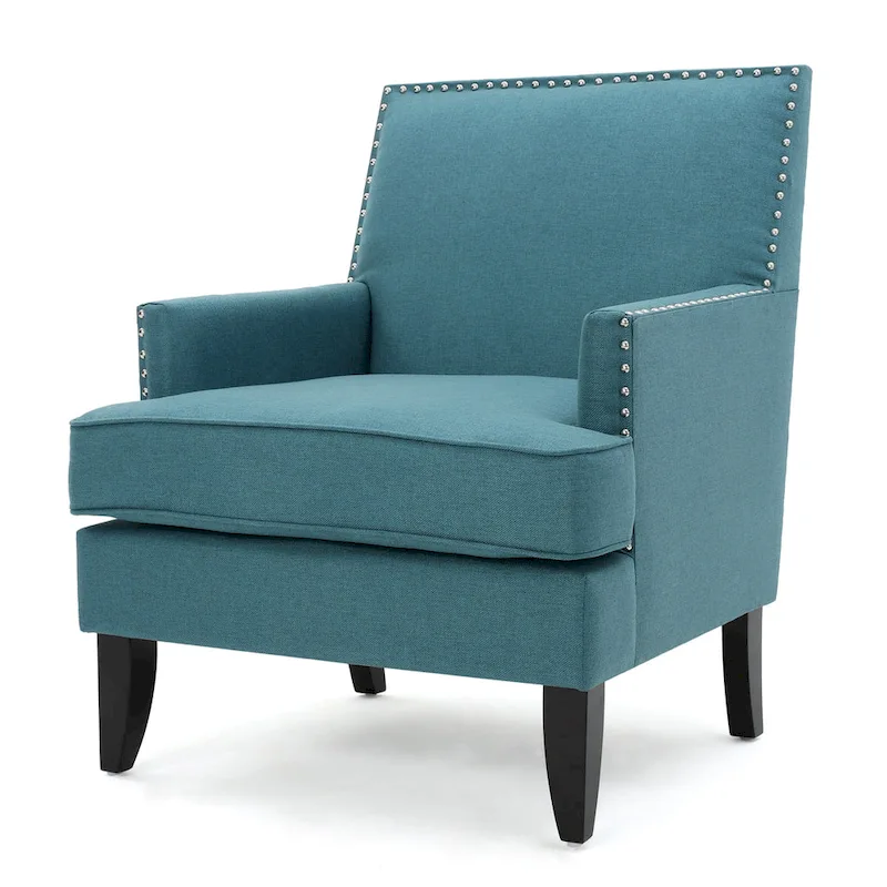 Tilla Studded Fabric Club Chair by Christopher Knight Home