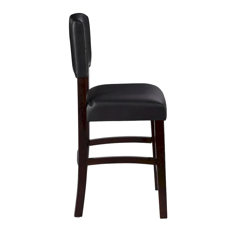 Falesti Faux Leather 24.17-inch Espresso Counter Stool