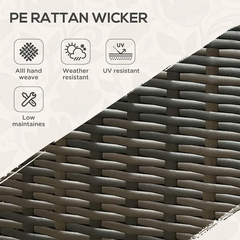 Patio Serving Cart with Glass Top