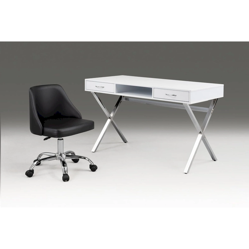 Desk with Two drawers with Medal Base