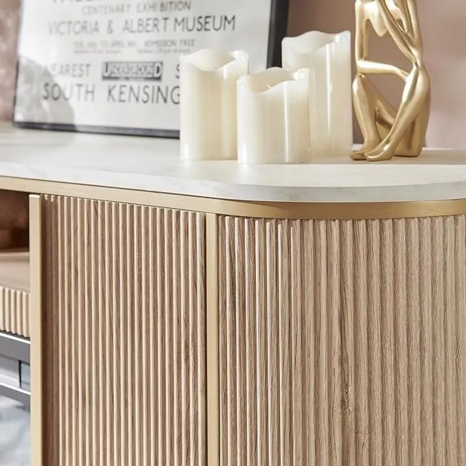 70  Modern Luxury Fireplace TV Stand, Entertainment Center, TV Console