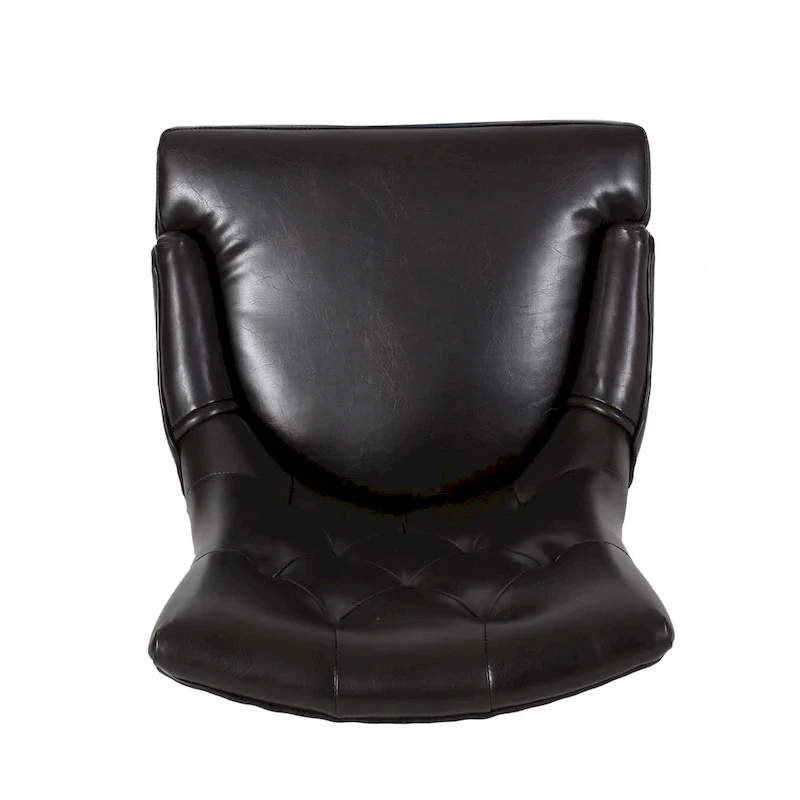 Modern style tufted faux leather dining chairs (set of 4).