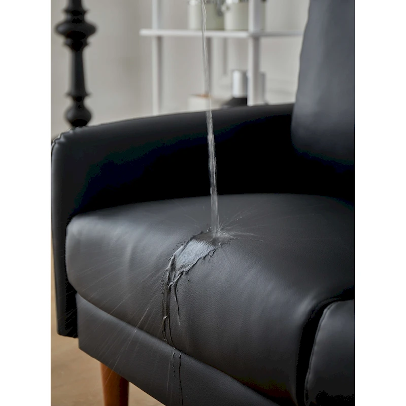 Faux leather 70 Square Arm Sofa