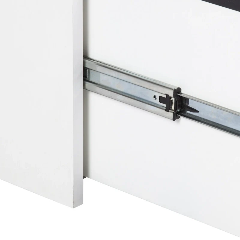 4-Drawer Lateral Filing Cabinet - White Wood Grain Finish