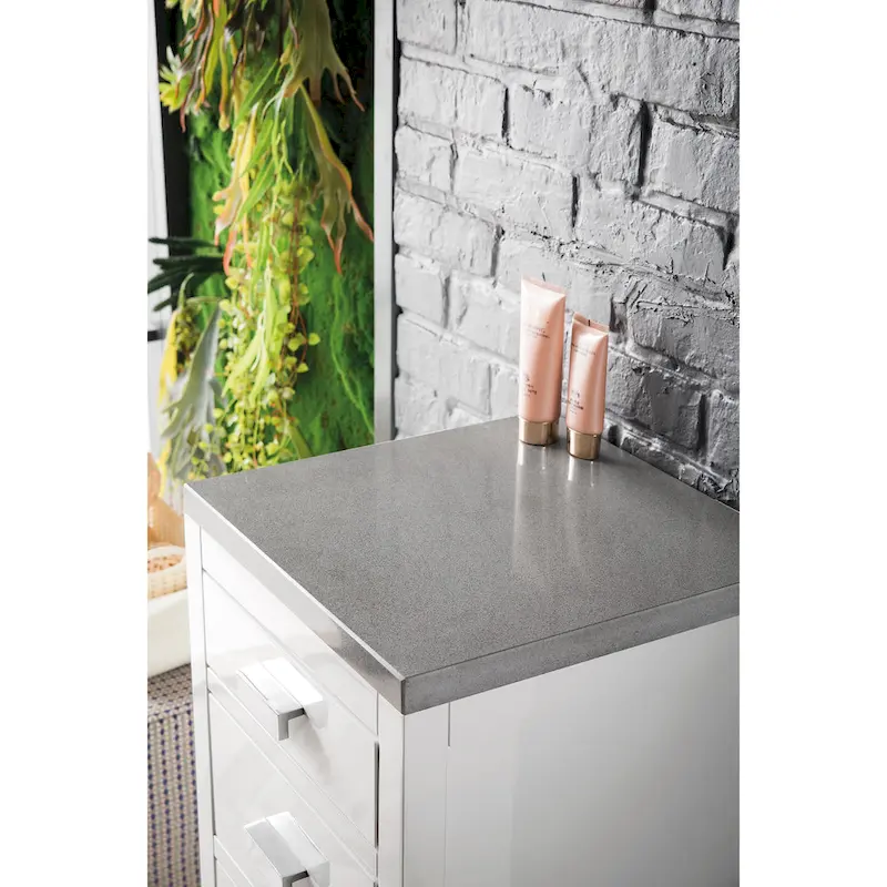 James Martin Vanities Addison 15  Base Cabinet w/ Drawers, Glossy White