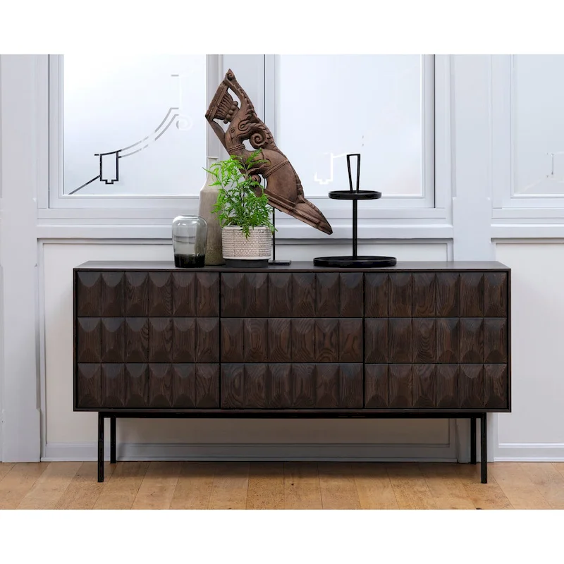 Rye Studio Modern Sideboard, Espresso Oak