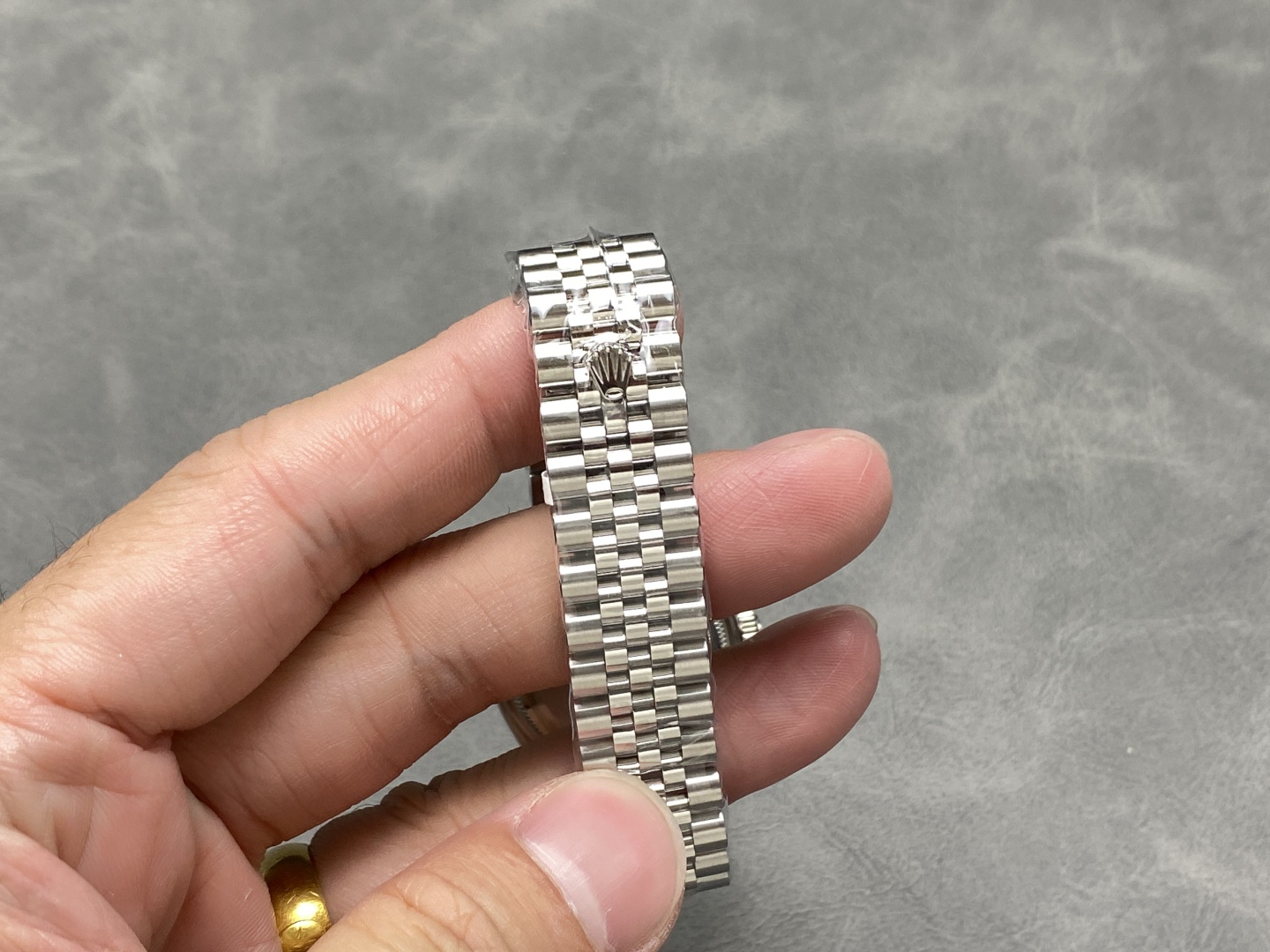 jubilee bracelet clasp with Rolex crown logo engraving