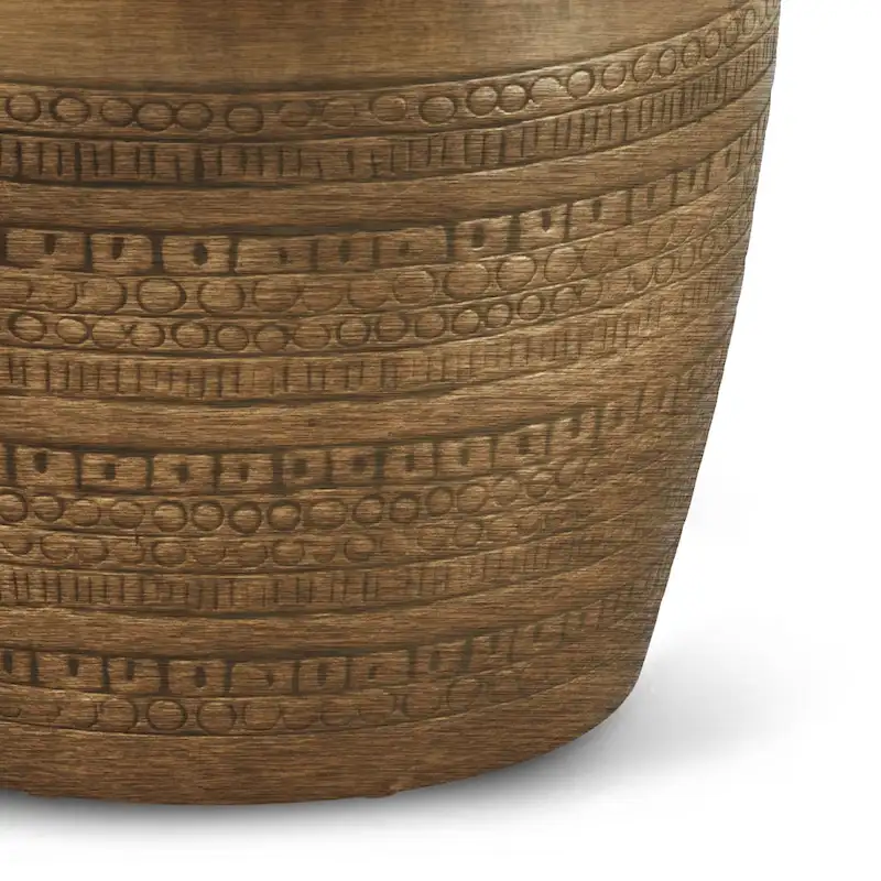 WYNDENHALL Jean 15 Wide Tribal Pattern Metal Accent Table & Assembled - 15w x 15 d x 20 h