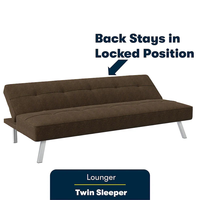 Convertible Sofa with Finger Guard – Sofa, Lounger & Full-Size Bed