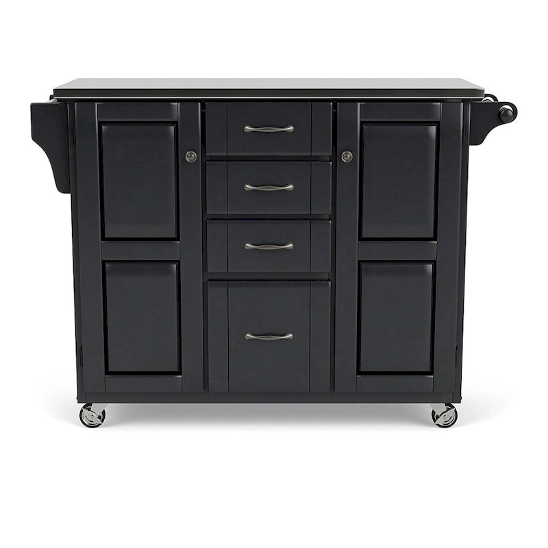 Create-a-Cart Black Kitchen Cart