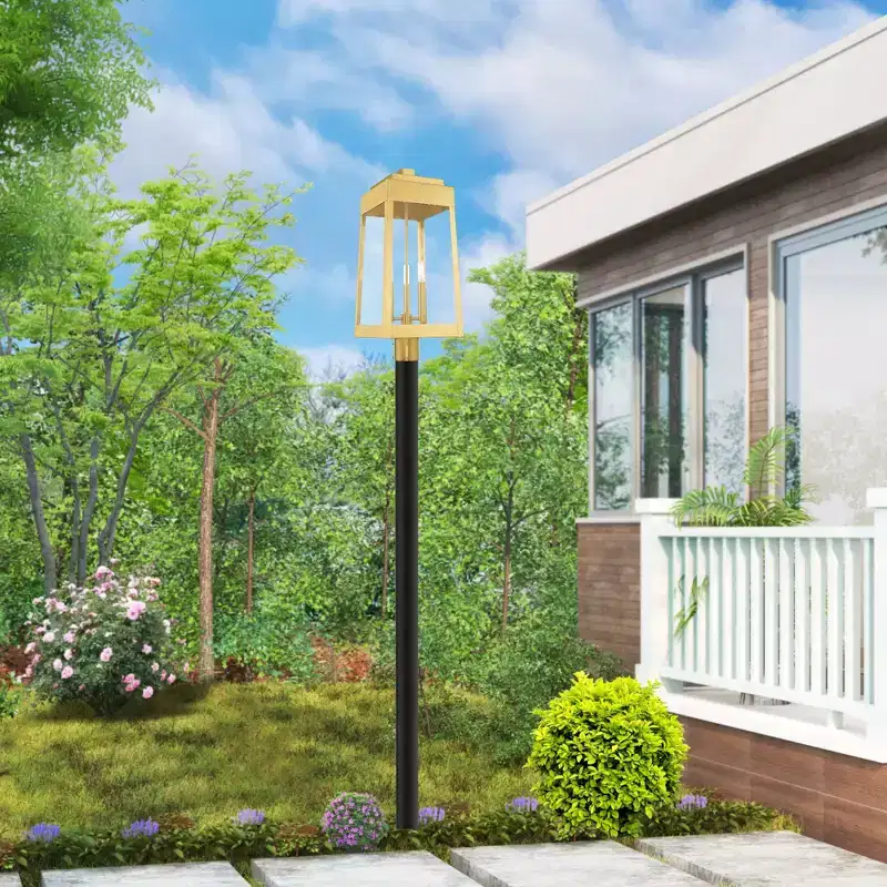 Livex Lighting Oslo 3 - Light Post Light in Satin Brass