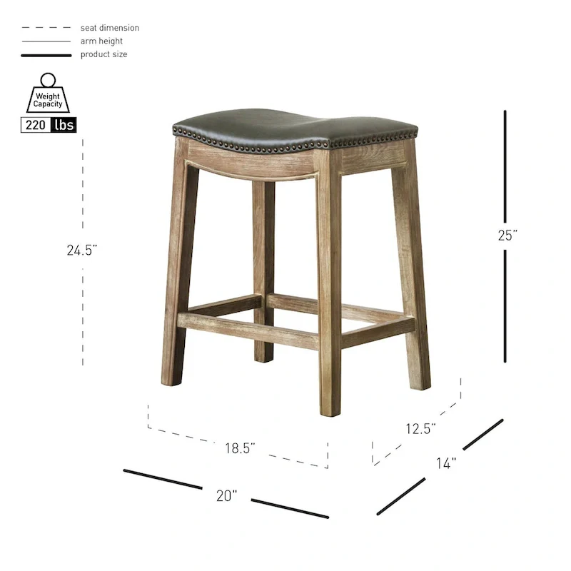 Elmo Bonded Leather Counter Stool