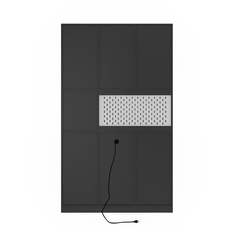 Kitchen Pantry Cabinet with Microwave Stand and 2 Drawers, Freestanding Buffet Cupboards Sideboard with Charging Station