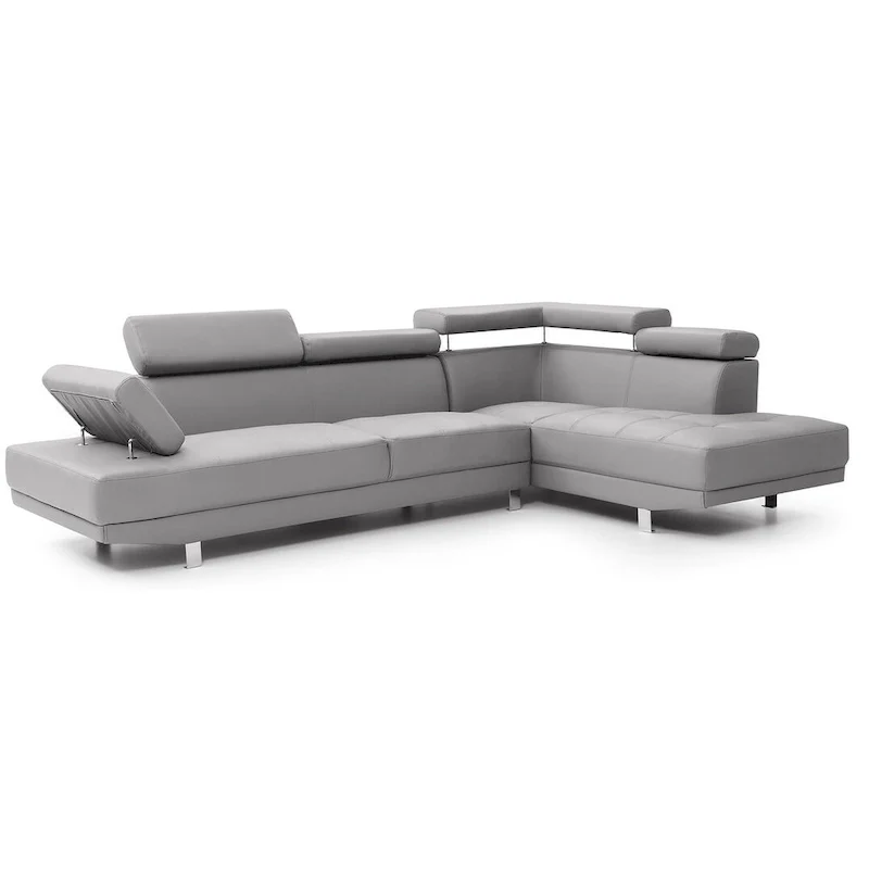 Riveredge 109 in. W 2-piece Faux Leather L Shape Sectional Sofa - 76L x 109W x 28H