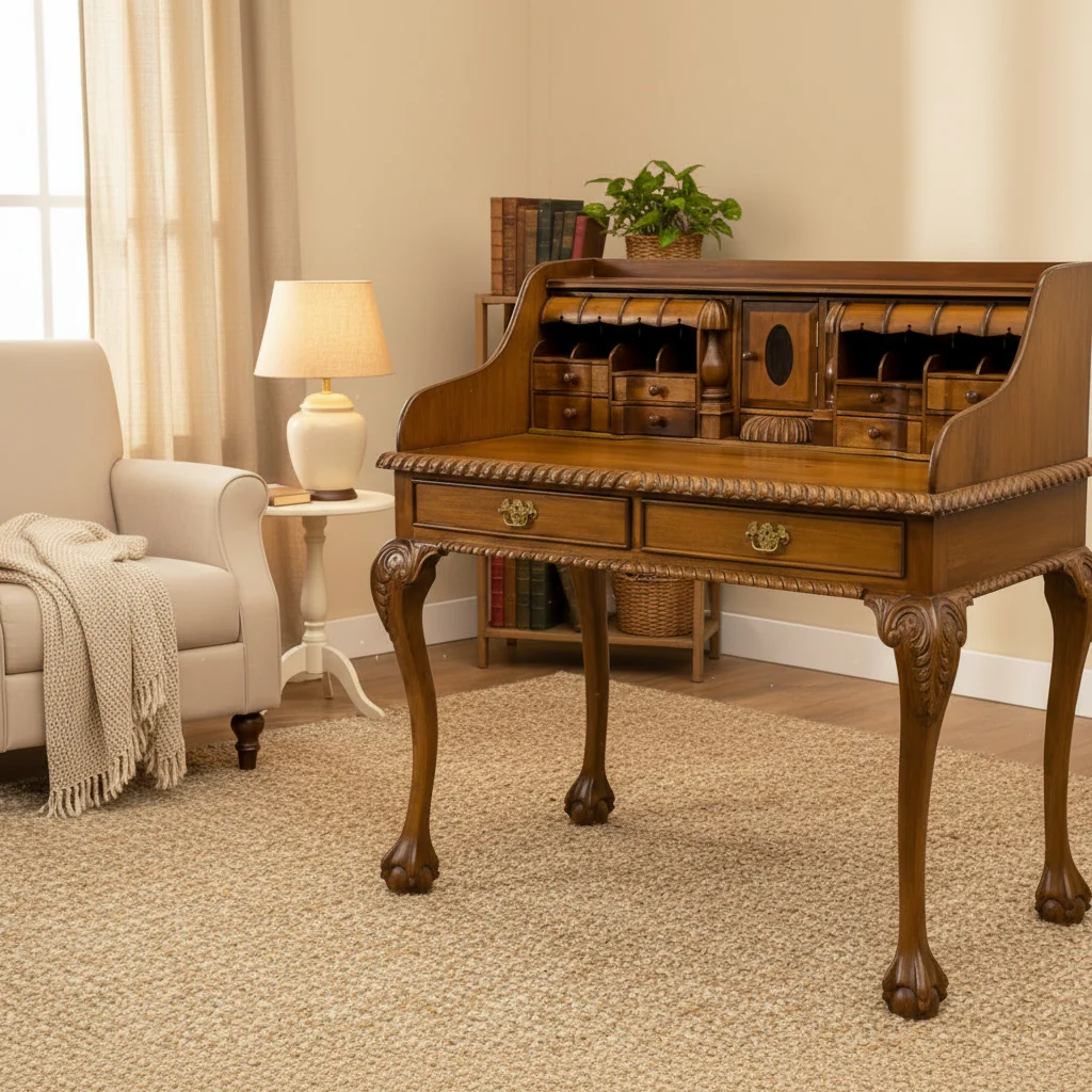 Victorian Mahogany Escritoire Secretary Desk
