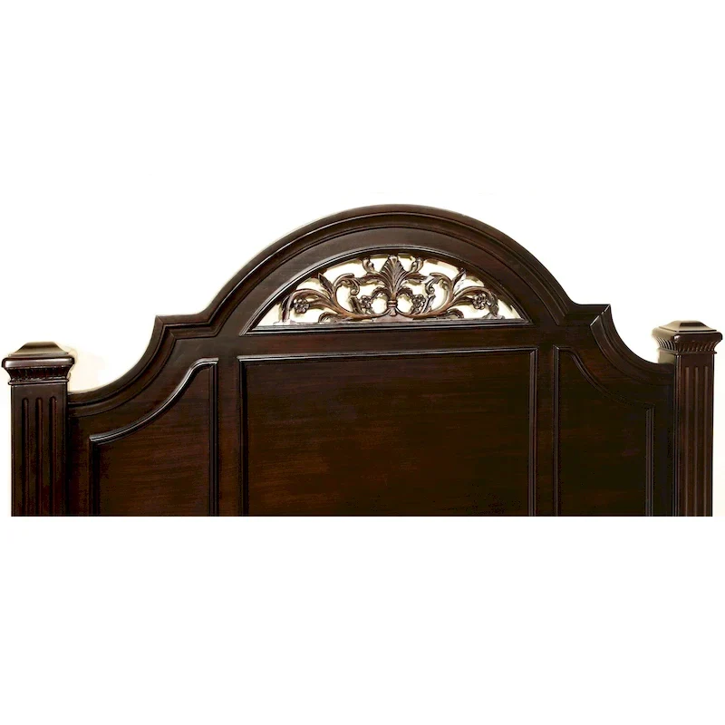 Vame Traditional Walnut Solid Wood 3-Piece Poster Bedroom Set by Furniture of America