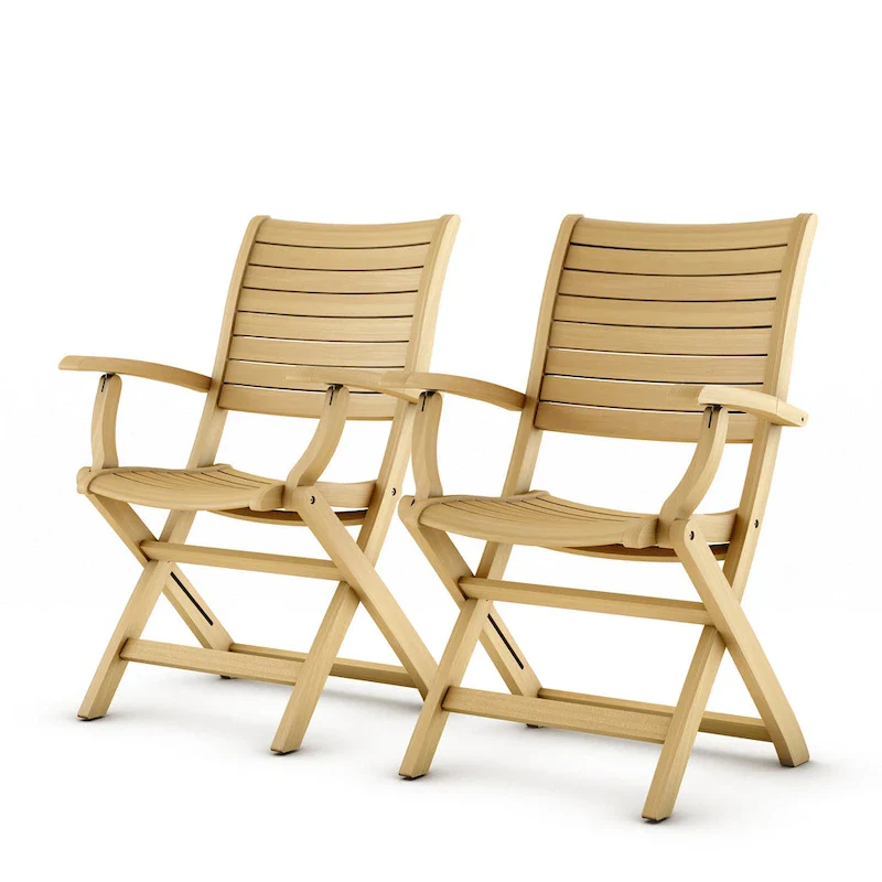 Teak Armchairs (Set of 2) - 2 Piece