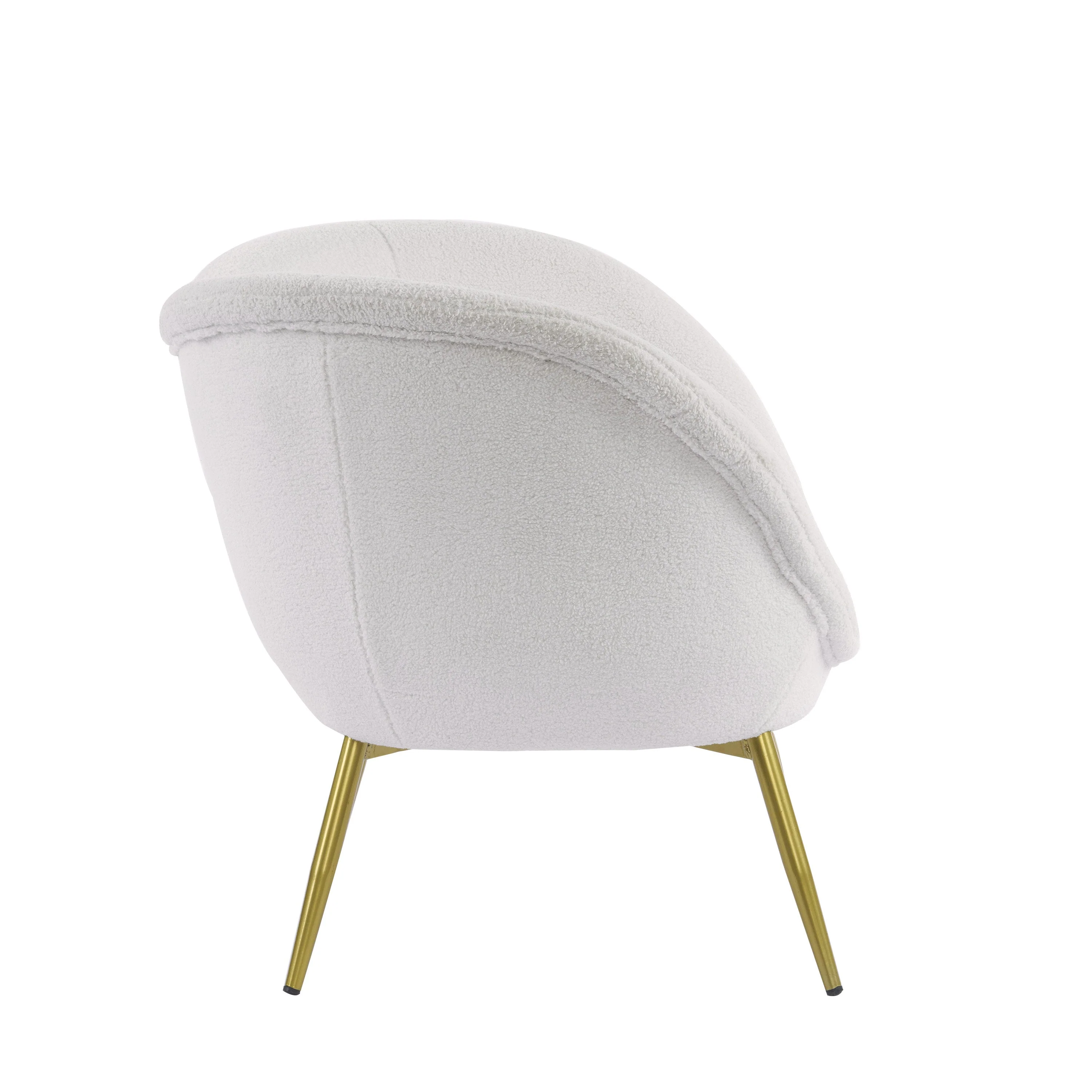 Modern Velvet Accent Chair with Gold Legs