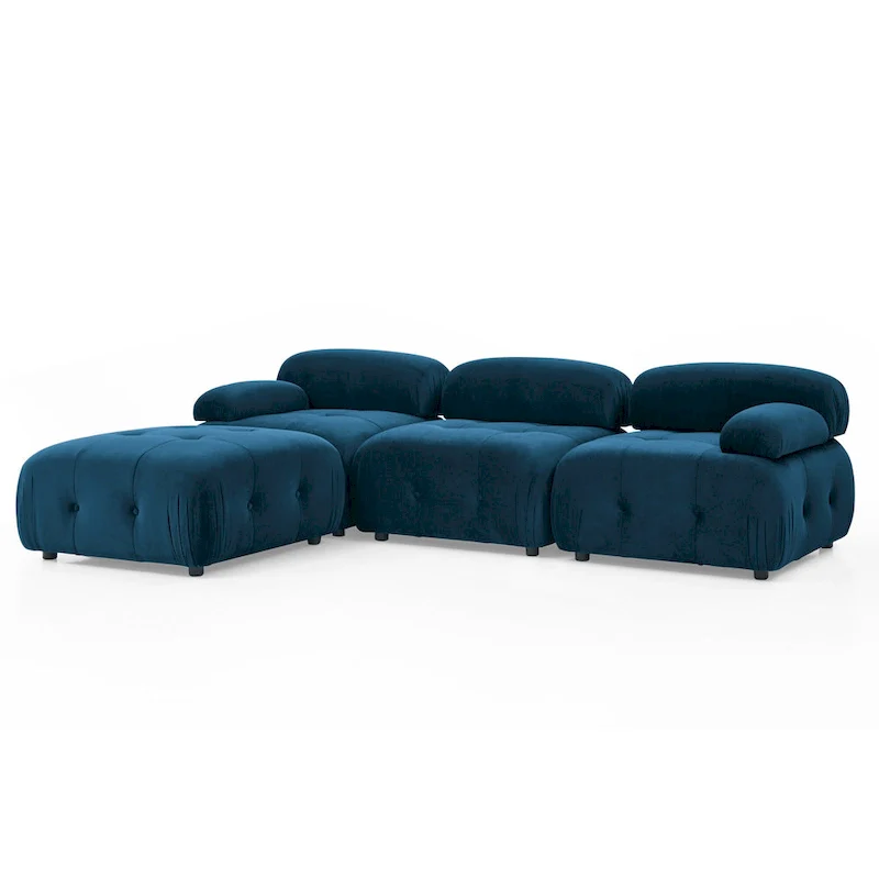 Blue 93  Modular L-Shaped 4-Seater Sofa with Reversible Ottoman