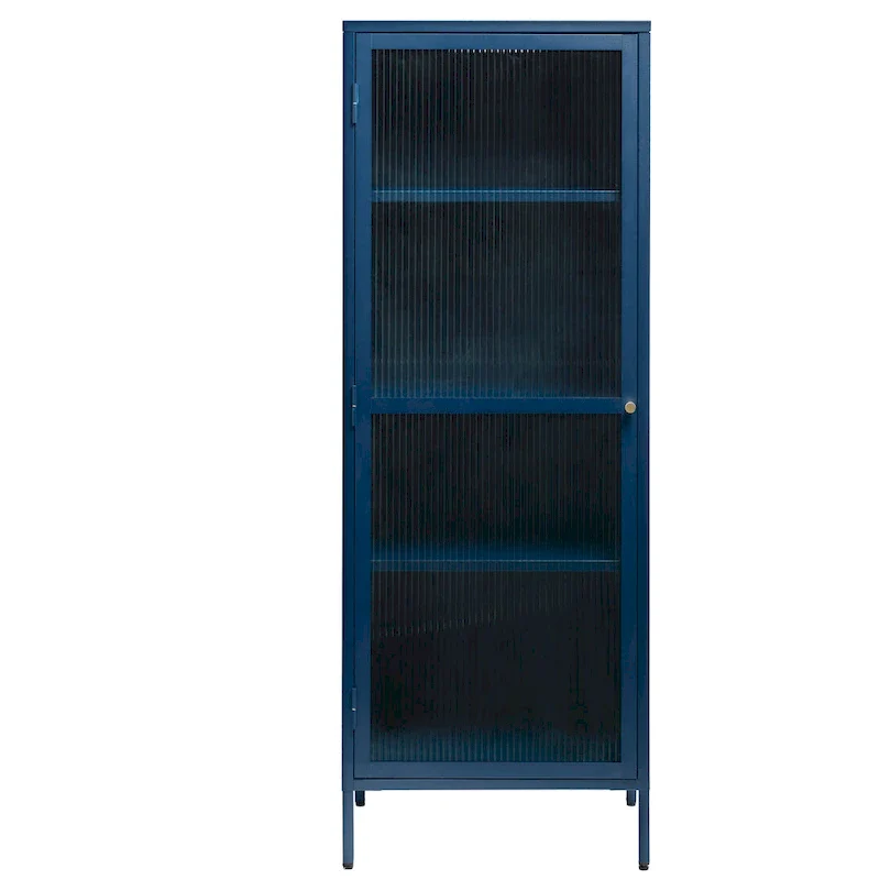 Studio Brianne Modern Metal & Glass 63 Display Cabinet