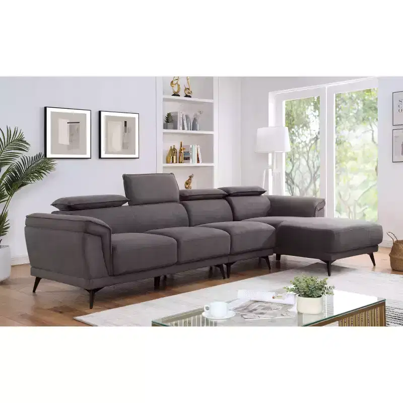 Fleet Large Sectional with Adjustable Headrest - miBasics