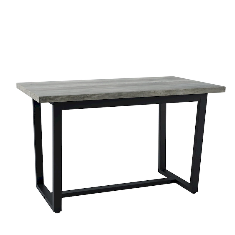 Modern Style 7-Piece Dining Set with Rectangular Table and 6 Cross Back Dining Chairs