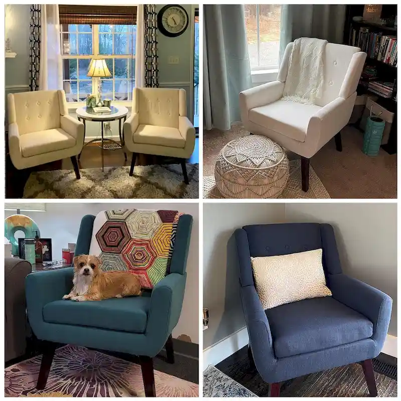 HUIMO Set of 2 Modern Tufted Accent Chair