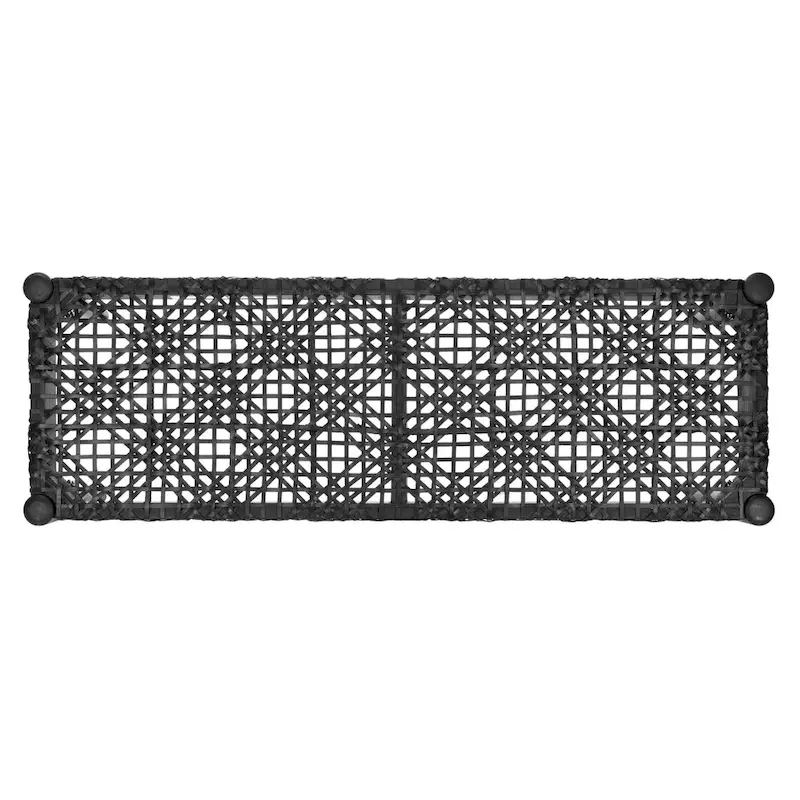 SAFAVIEH Mahalia Bandelier Wood & Leather Bench - 47 W x 16 D x 19 H - 47Wx16Dx19H