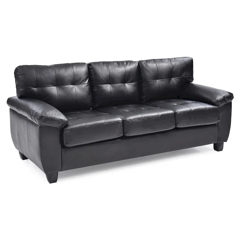 Gallant 78 in. W Flared Arm Faux Leather Straight Sofa - 33L x 78W x 35H