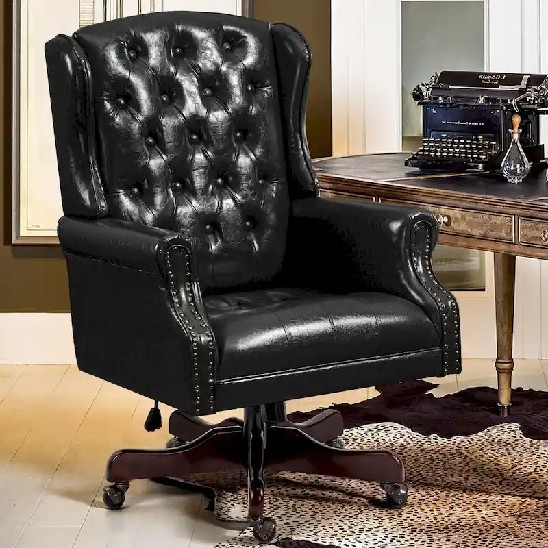 Classic Executive Office Chair High Back Wingback Boss Chair