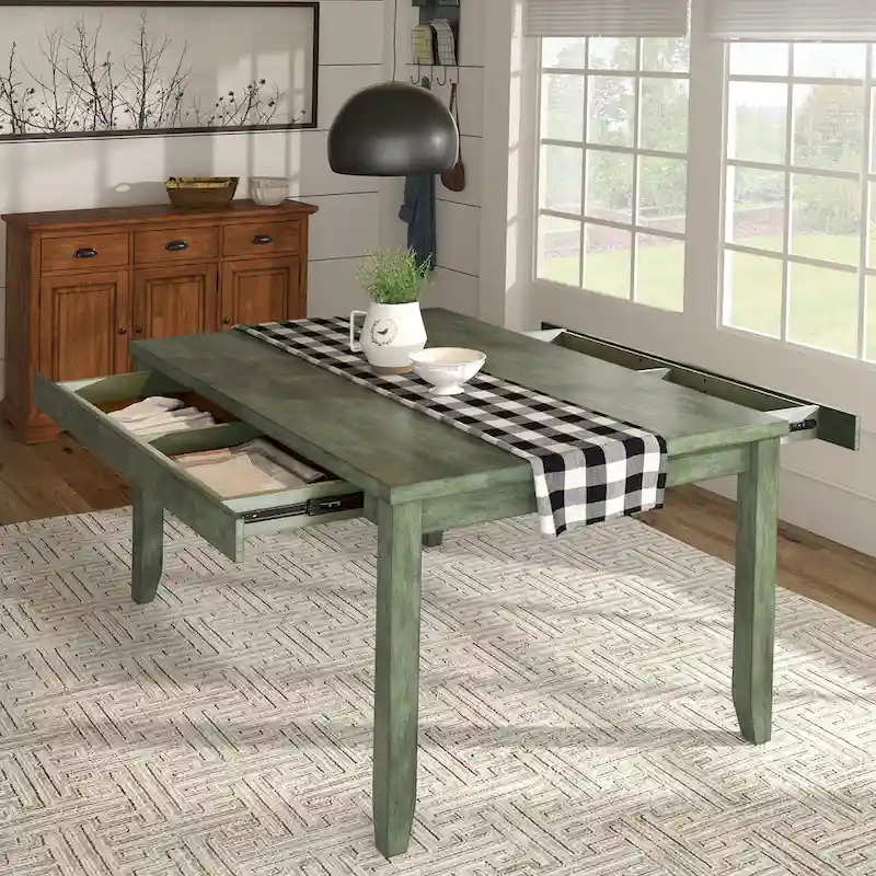 Elena Wood Rectangular Dining Table by iNSPIRE Q Classic