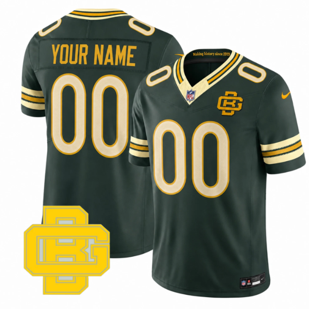 Green Bay Packers Green 2026 Rivalries Collection Stitched Limited  Custom Jersey