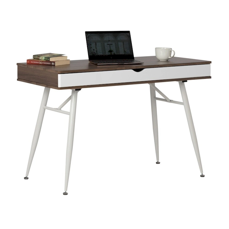 Calico Designs Alcove Modern Desk with Large Split Drawer