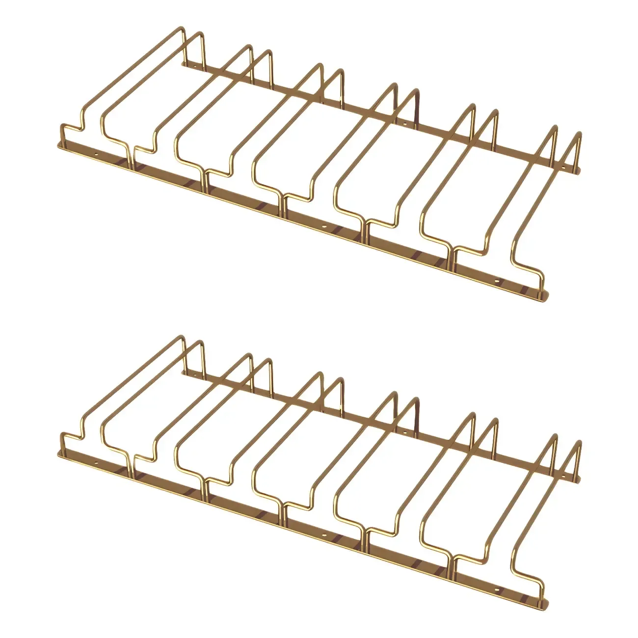 Gold Rectangular Hanging Metal Wine Glass Rack