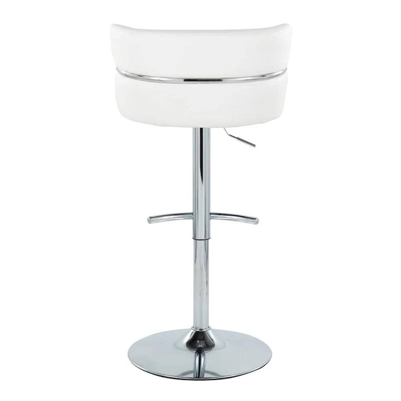 Adjustable Bar Stools with Rounded T Footrest Set of 2