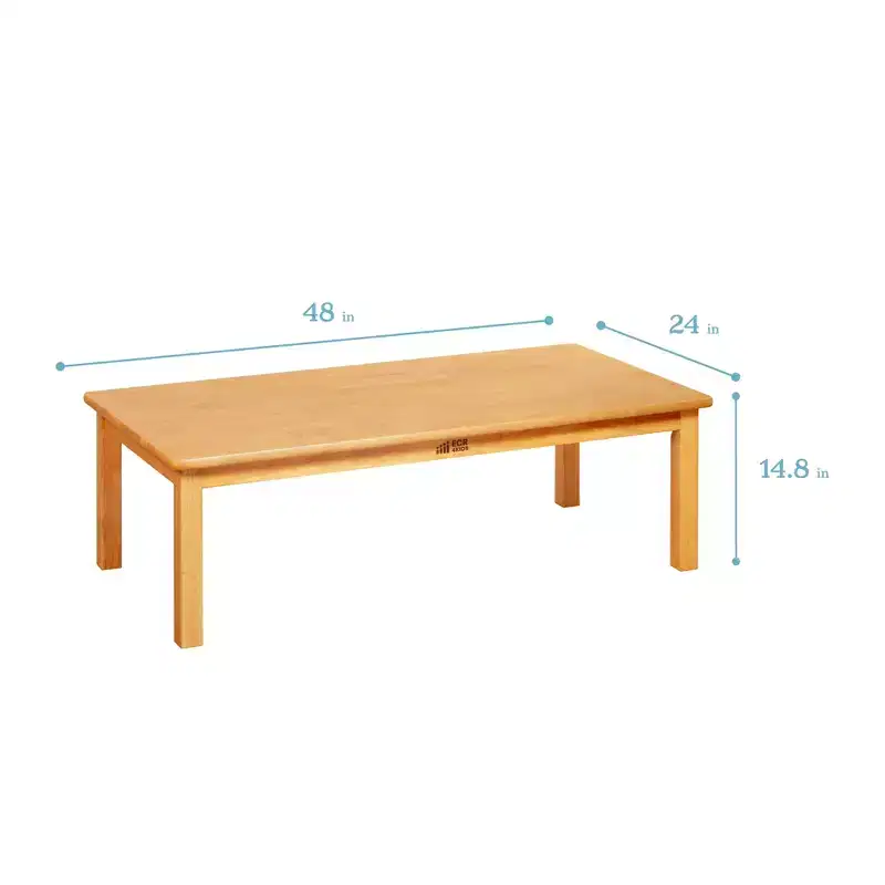 ECR4Kids Hardwood Table with 14in Legs, Childrens Furniture, Honey