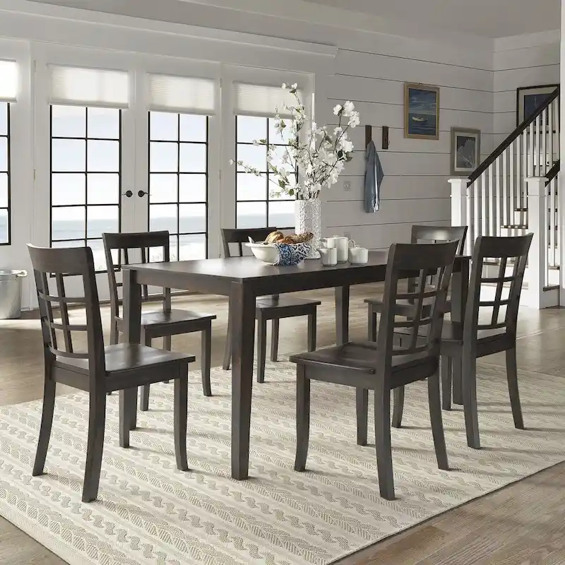 Wilmington II 60-Inch Rectangular Antique Black Dining Set by iNSPIRE Q Classic