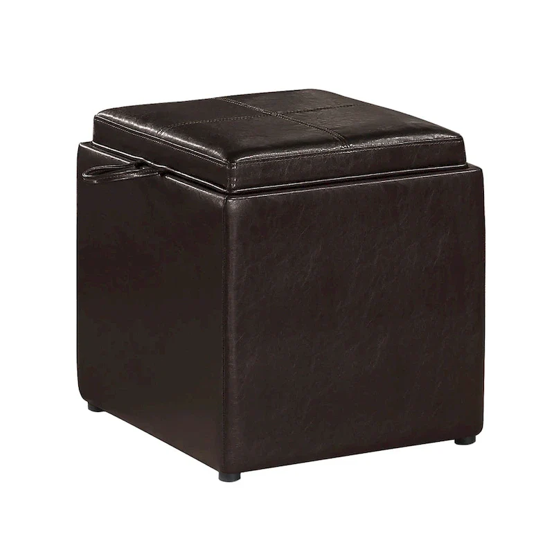 Single Ottoman with Stool and Reversible Tray