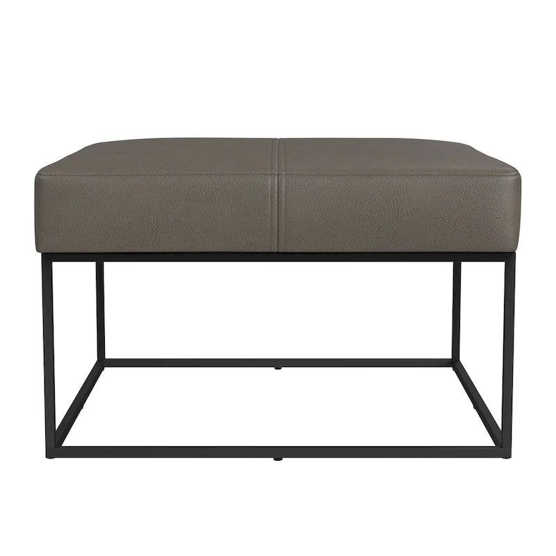 HomePop Square Metal Frame Ottoman