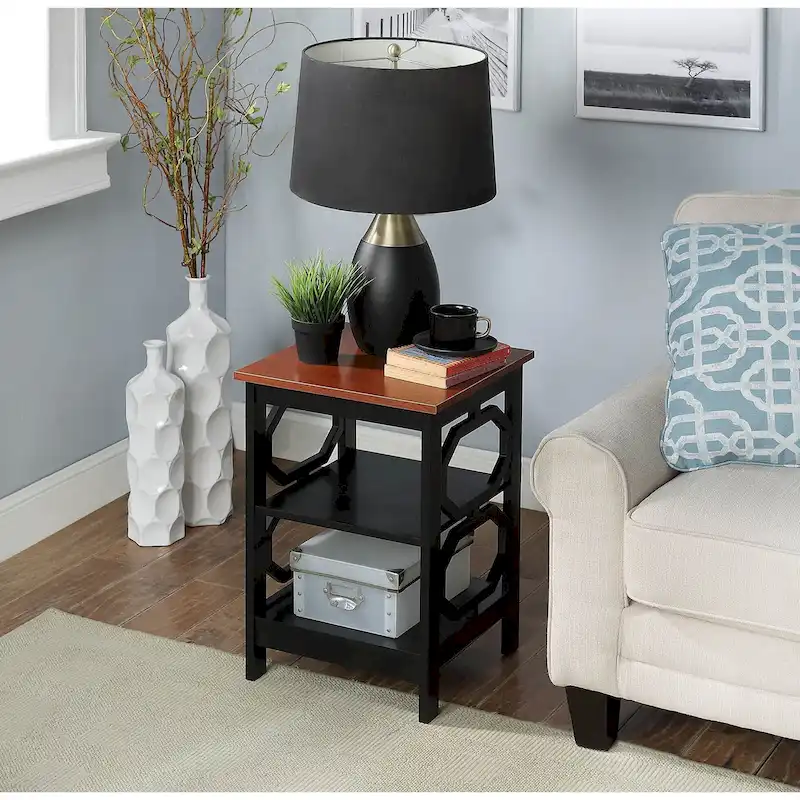 Convenience Concepts Omega End Table with Shelves