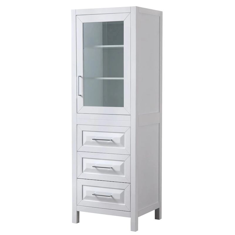 Daria Linen Tower with Cabinet Storage and 3 Drawers
